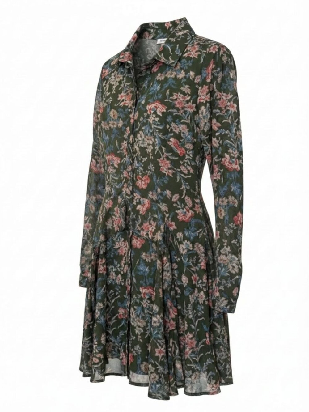 Design Lab  Lord & Taylor Floral Ruffle Mini Dress Sz L